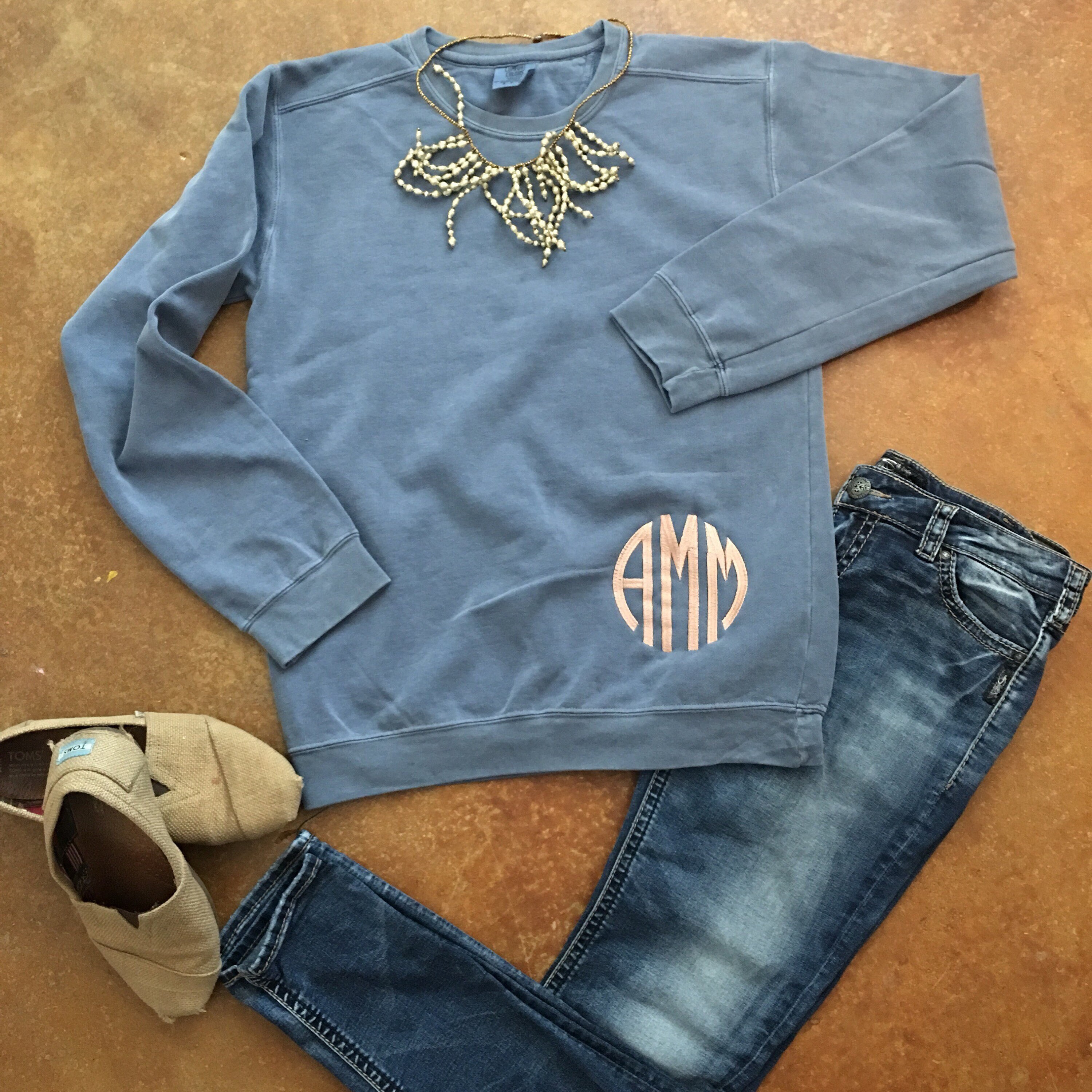 Monogrammed comfort cheap color sweatshirt