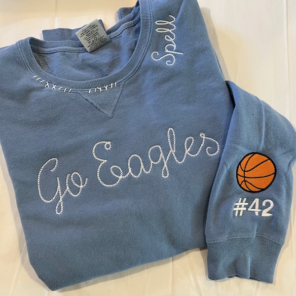Custom Embroidered Sports Etsy