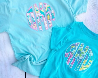 Girls Shirt with Monogram, Girls Personalized Shirt, Girls Tshirt, Gift for Girl, Birthday Gift for Girl