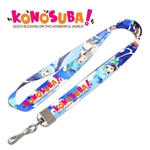 Konosuba Anime Lanyards (Choose Aqua or Megumin)