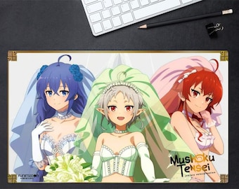 Mushoku Tensei Jobless Reincarnation Anime Playmat Deskmat Large Anime Mouse pad [Choose Your Design]