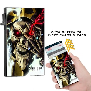 Overlord Anime Ainz Ooal Gown Slim Anime Wallet with Cash Strap
