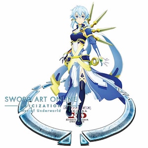 Sword Art Online Alicization Anime Acrylic Figure Stand (Asuna, Kirito, Alice, Leafa, Sinon) -Easy to Assemble