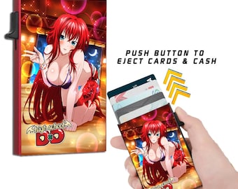 High School DXD Anime Slim Wallet with Cash Strap (Choose or Rias or Akeno)