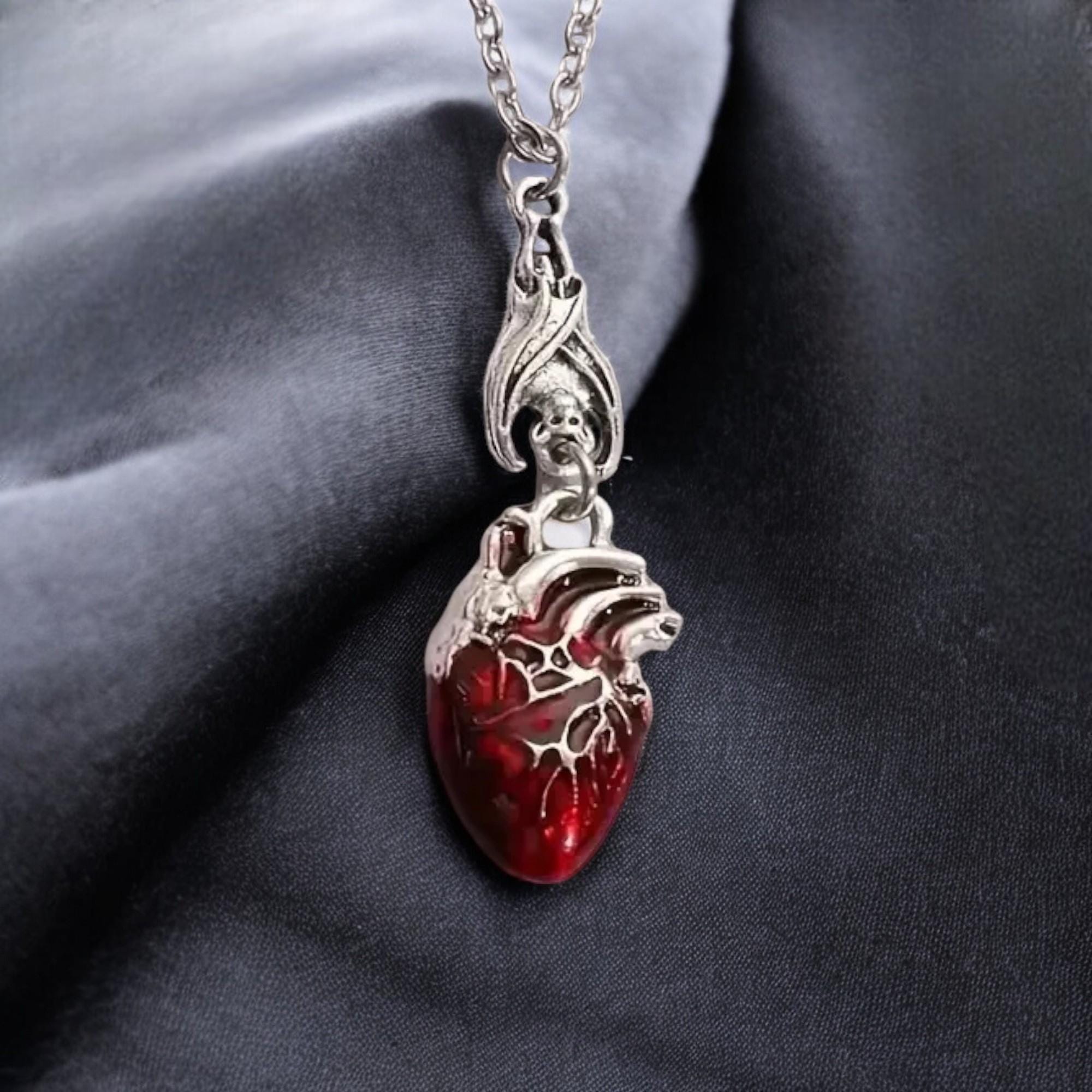 Weird Heart Necklace - Etsy