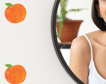 Painted Orange Wall Decals: Sun-Kissed Citrus, Peel & Stick