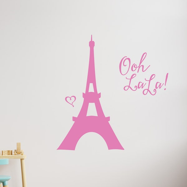 Paris - Eiffel Tower - Ooh La La - Large Wall Art Decal