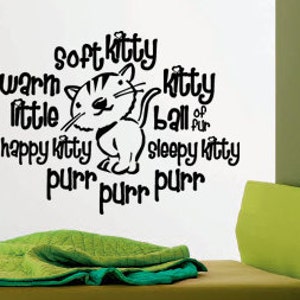 Soft Kitty Warm Kitty Big Bang Theory Vinyl Wall Decal image 2