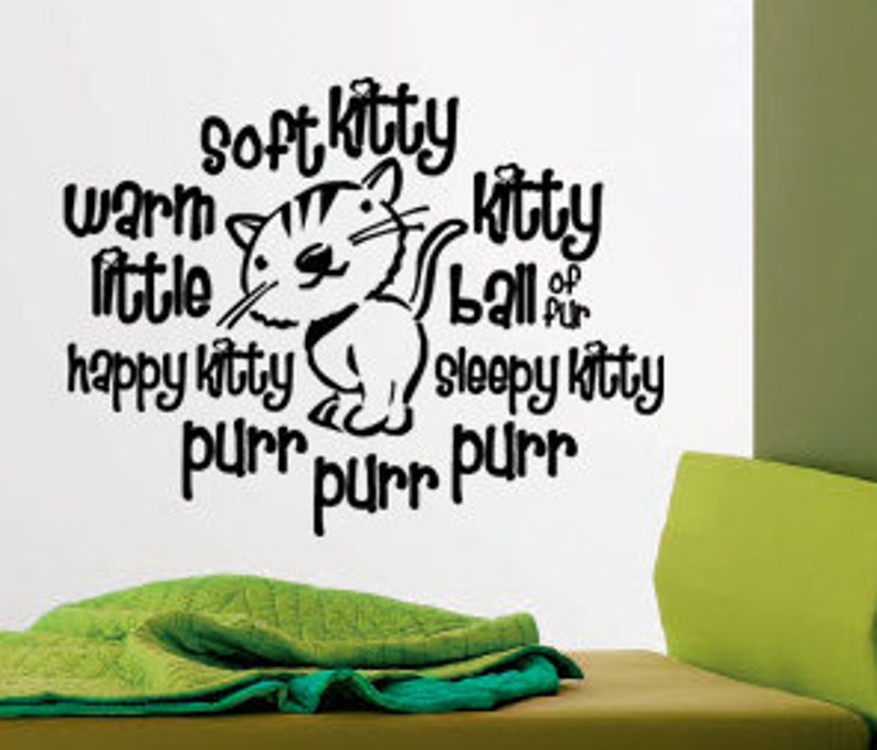 Soft Kitty Warm Kitty Big Bang Theory Vinyl Wall Decal image 2