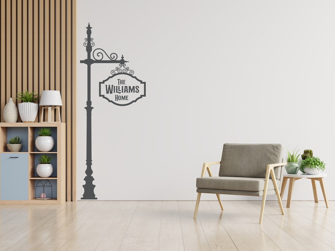 Family Street Sign Wall Decal - Antique Victorian Style - Personalized ...