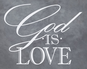 God Is Love Wall Decal - Perfect for Home, Church, or Any Space Where Love Abounds - Removable Wall Sticker