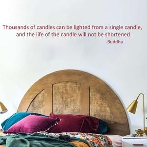 Budda - Thousands of Candles Can Be Lighted from a Single Candle - Buddhist Vinyl Wall Decal - Removable Wall Sticker - For Meditation