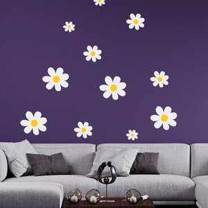 Daisy Delight - Colorful Vinyl Wall Decals for the Floral Enthusiast - Kids Room, Nursery, Bedroom, Kitchen, Laundry, Hallway - Large