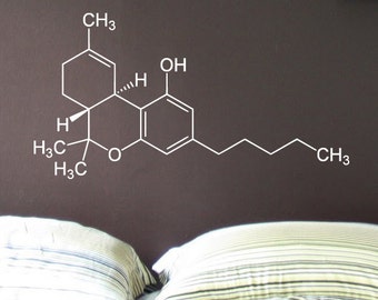 Tetrahydrocannabinol Molecule - 24 inches long - Painted Appearance