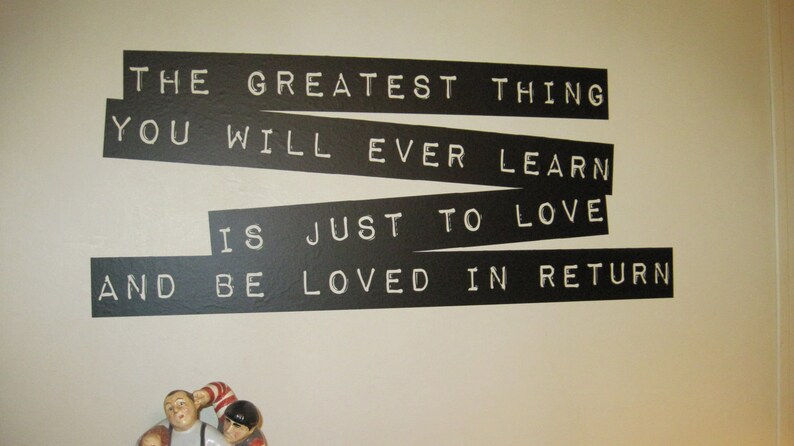 Greatest Thing To Be Loved Old School Label Maker Removable Vinyl Wall Decal image 3