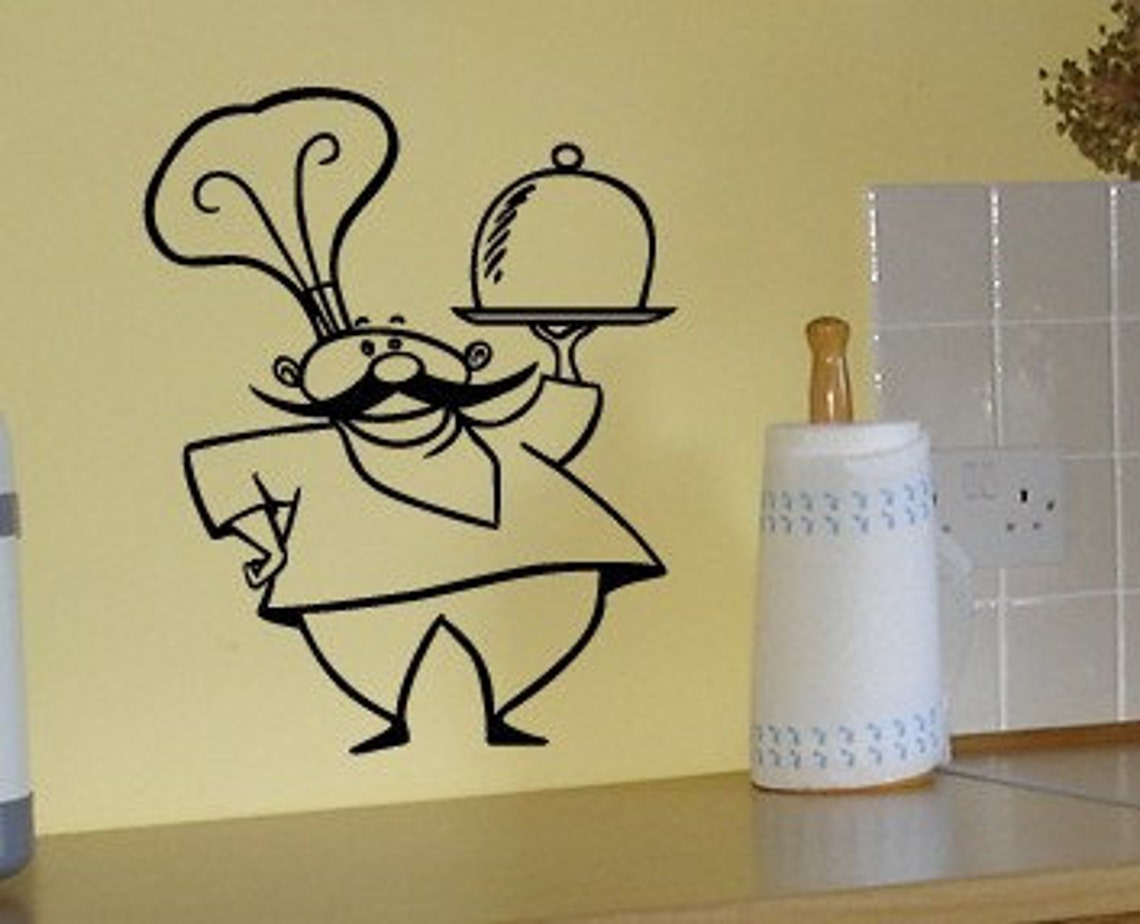 Italian Kitchen Chef Vinyl Wall Art Sticker Decal Etsy