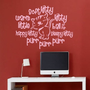 Soft Kitty Warm Kitty Big Bang Theory Vinyl Wall Decal image 3