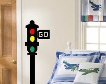 Traffic Signal Wall Decal - Boys Childs Room - Painted Appearance