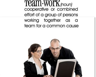 Teamwork Definition - Motivational Quote - Vinyl Wall Decal