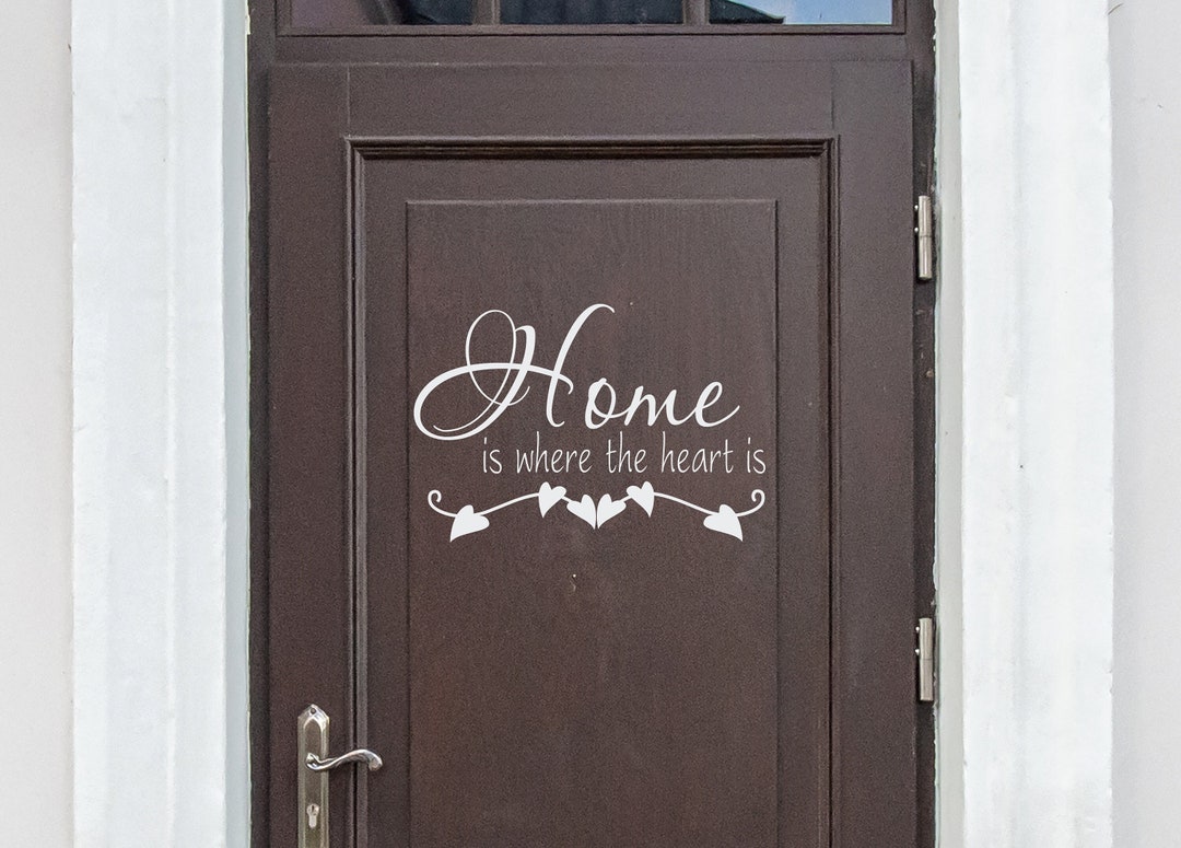 Home is Where the Heart is Vinyl Decal: Entryway Wall Decor - Etsy