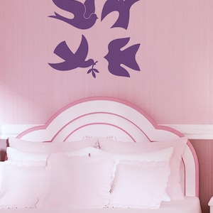 Dove Set Wall Decals - Peaceful Dove Silhouettes for Home Decor - Available in Custom Sizes - Peace Wall Stickers - Removable