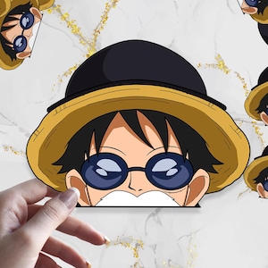 Undercover Pirate Anime Peeker Sticker - Waterproof Vinyl Decal