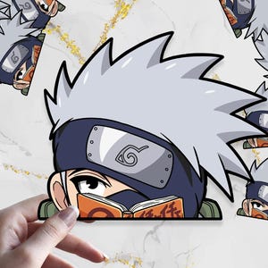 Ninja Anime Peeker Sticker: Waterproof Vinyl Decal