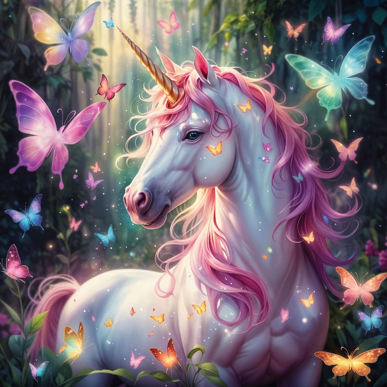 Enchanted Unicorn, 12 Highres Digital Art Jpgs, Unicorn Commercial