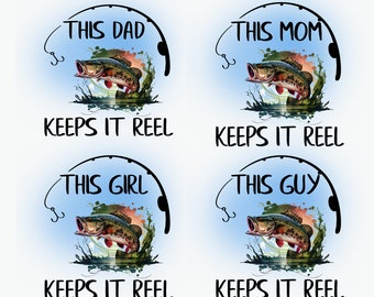KEEPING IT REEL Digital Bass Fishing Image Perfect for Fathers Day