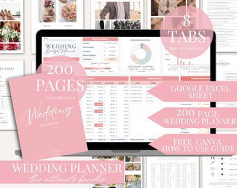 Ultimate Wedding Planner Bundle Canva and Google Sheet Digital Download