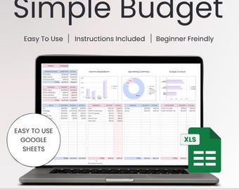 Budget Spreadsheet Budget Planner Budget Template Monthly Budget Tracker Simple Budget Google Sheets Budgeting Personal Finance Tracker