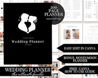 Canva Wedding Planner Template Ultimate Wedding Planning Book Digital Download