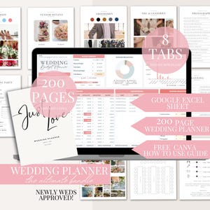 Wedding Planner Spreadsheet Wedding Budget Tracker Wedding Timeline Checklist Guest List Tracker Wedding Itinerary Seating Plan Wedding Gift