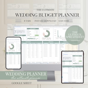 Wedding Budget Planner Google Sheet Budget Planner Wedding Expense Tracker Wedding Spreadsheet Wedding Planner Wedding Budget Template