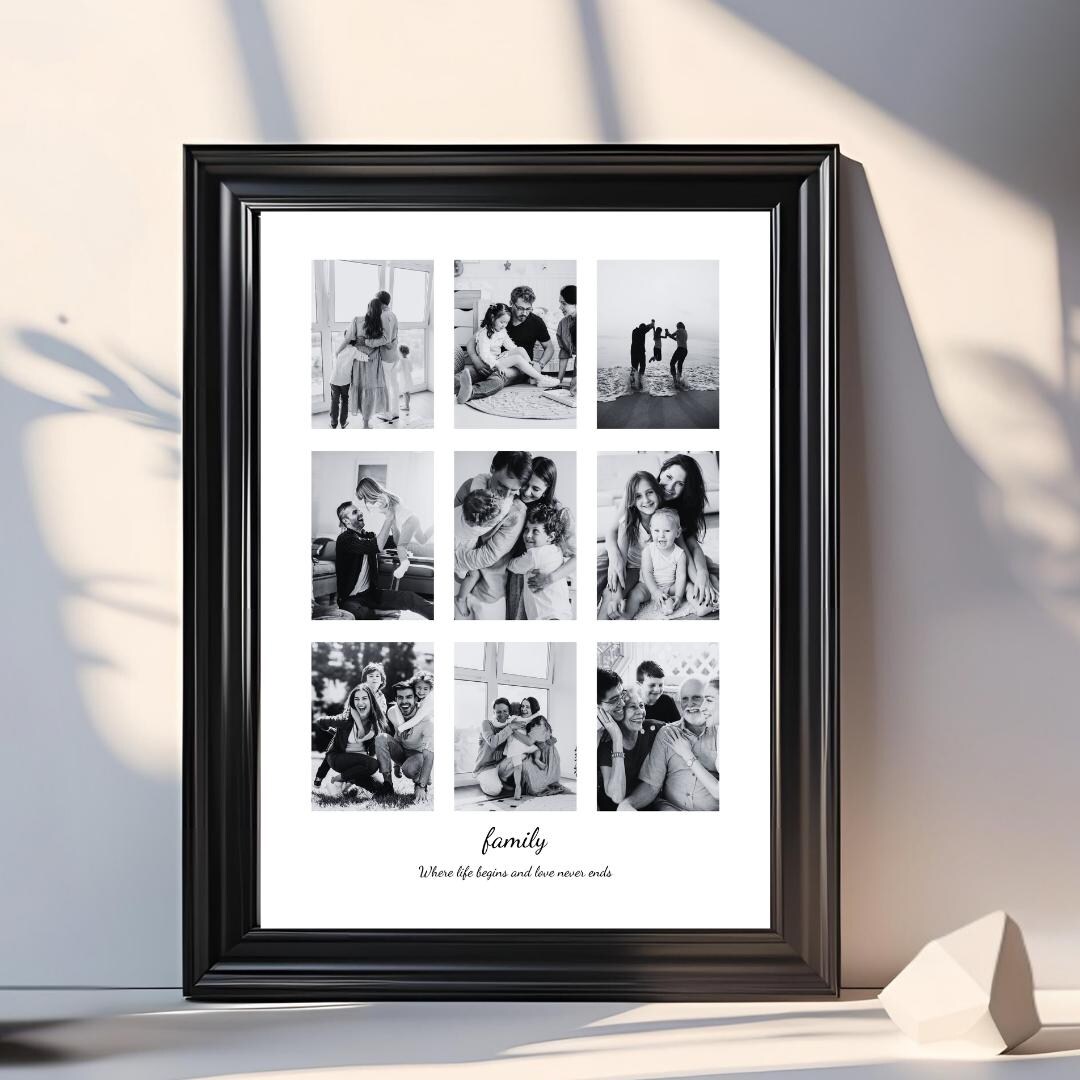Personalised Family Photo Collage Photo Print Family Quote Custom Photo ...