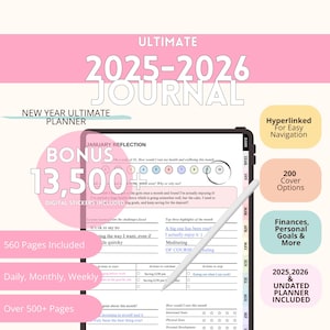 2025 2026 and Undated Digital Planner GoodNotes Planner Daily Planner Weekly PlannerNotability Planner iPad Planner Apple Google Plan