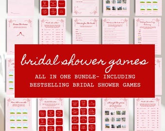 Bridal Shower Games Bundle: 10 Printable, Editable Templates (PDF + Canva Links)