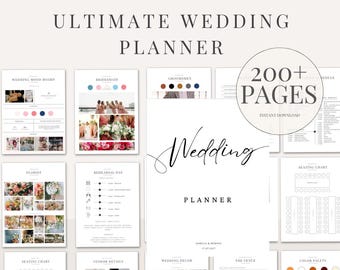 Editable Wedding Planner Template 200 Page Canva Bundle Digital Download
