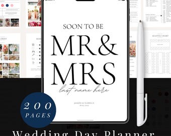 Planificador de bodas Ultimate de 200 páginas, plantilla Canva personalizable, descarga digital