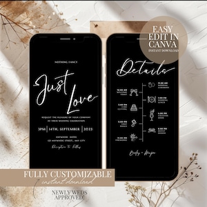 Nada extravagante, apenas amor, convite para festa de casamento, convite para festa de casamento minimalista, cartão de anúncio para festa de casamento, convite para festa de casamento moderno, edição