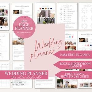 180 Page Ultimate Wedding Planner Bundle Digital Download