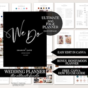 The Ultimate 200 Page Wedding Day Binder Template Wedding Day Coordination Wedding Day Information Wedding Itinerary Wedding Planner Canva