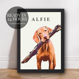 Ritratto di animale domestico personalizzato ad acquerello Illustrazione di animali domestici Regalo per amanti degli animali Regalo di compleanno Regalo commemorativo per animali domestici Ritratto di cane Arte commemorativa personalizzata per cani