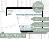 Ultimate Wedding Checklist Planner Bundle Canva Template and Google Sheets Digital Download