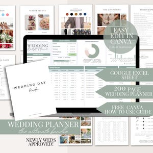 Canva Google Sheet Hochzeitsplaner Bundle Hochzeitsbudget Gästeliste Tracker Canva Hochzeitsplaner Spreadsheet Hochzeitsplaner Dayof Binder