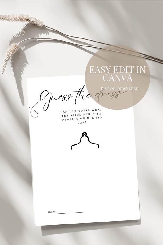 guess the dress hen party game New bridal shower game idea: Guess the dress ,