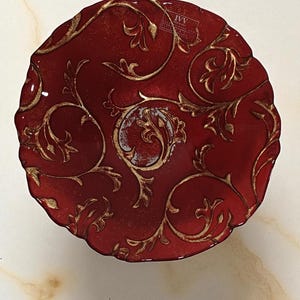 Hand-Painted Vintage Glass Bowl – IVV Italy 90s