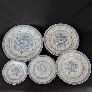 Vintage Chinees rijstkorrelporselein – Borden
