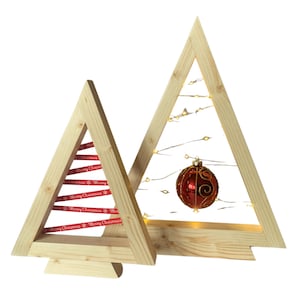 Wooden Christmas Trees with Lights Housewarming Christmas Gift for Family and Friends Handmade Home Decor for Holidays Xmas Gift