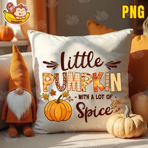 Mała dynia z dużą ilością przypraw PNG, jesienne, zuchwałe dziewczyny (pobieranie cyfrowe)